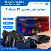 M8 Pro Mini Game TV Box Android 12 Jeux Double Système H313 64G 4k Smart Original Retro Console de Jeux Vidéo 2.4G Wilress Controller