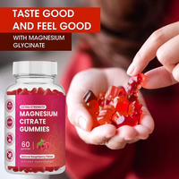 Gummies au citrate de magnésium extra fort, 60 unités, saveur framboise naturelle, complément alimentaire pour adultes, vente en gros