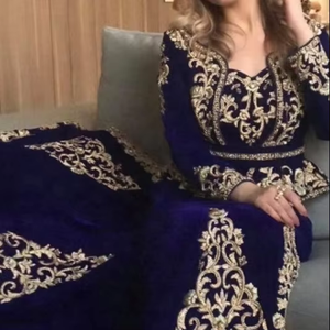 Beautiful Floor-Length <b>Kaftan</b> with Long Trail & Heavy Zardozi Embroidery for Brides - Product Image 5