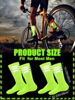 Chaussettes de sport aérodynamiques personnalisées en gros avec logo, antidérapantes, en silicone, réfléchissantes, à compression, pour hommes, chaussettes de cyclisme