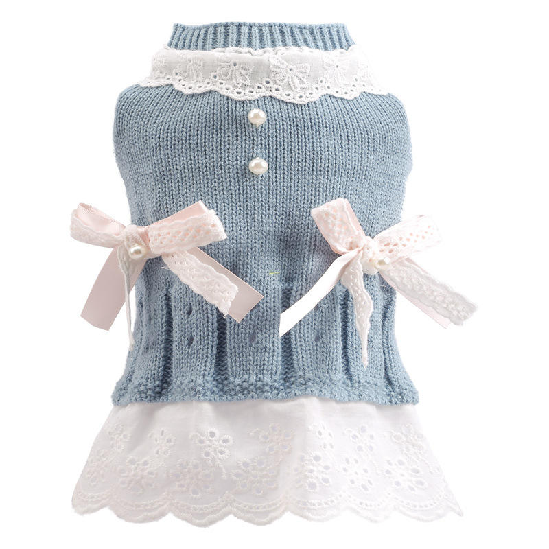 Ladies' Knitted Skirt - Blue