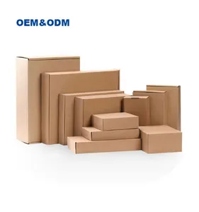 Изготовленный на заказ логотип напечатанный поставщик Гофрированного Картона Упаковывая оптовые коробки крафт-бумаги экологически чистые коробки крафт-бумаги