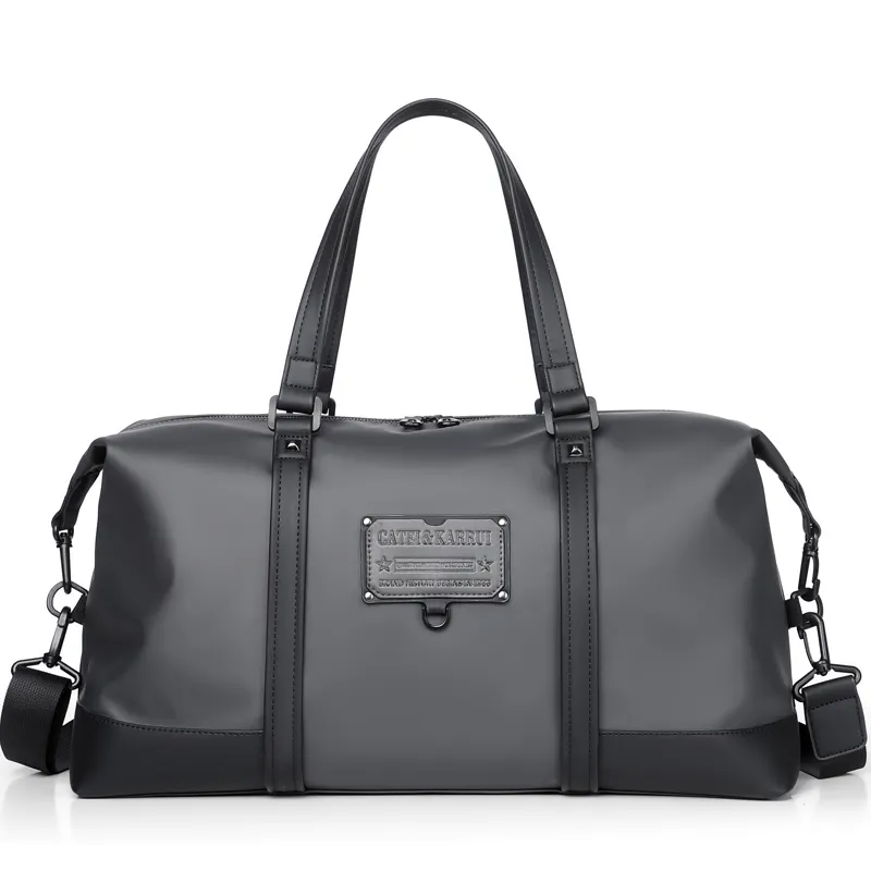 High Quality Luxury Weekend Bag Waterproof Nylon Durable Large Duffle Bag Grey Business Leisure Fashion Travel Bag For Men