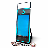 Miroir Magique 70 pouces pour Photobooth avec Écran Tactile, Appareil Photo Reflex Numérique, Imprimante à Impression Instantanée et Anneau Lumineux RGB, pour Location Événementielle (Mariages, Fêtes)