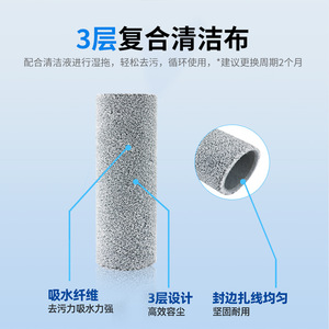 YuWang - Repuesto de Almohadilla para Mopa de Rodillo de Aire de Cabeza Grande TY7021 para Fregadora de Suelos, Pulido, Uso Doméstico, Limpieza Manual, 10-20 m² - Product Image 4