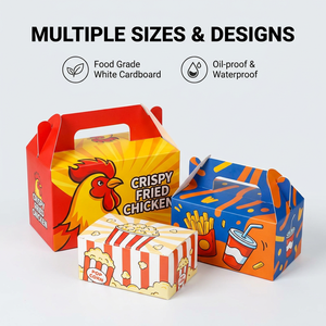 Caja de Papel Kraft Plegable para Alimentos, con Logotipo Personalizado Impreso, Cierre de Seguridad, Apta para Uso Alimentario, para Empacar Pasteles, Galletas y Productos de Panadería, Fabricación OEM - Product Image 2