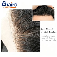 Prothèse capillaire pour hommes à peau fine 0,02-0,03 mm, système de remplacement capillaire 100% cheveux humains, ligne de cheveux naturelle invisible V-Loop, vente en gros, fournisseur de premier plan