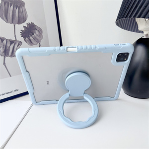 Trong Suốt Rõ Ràng Acrylic Máy Tính Bảng Trở Lại Shell Bìa 360 Độ Xoay Khung Trường Hợp Với Bút Chì Khe Cắm Chủ Cho Ipad Pro 11 2024 - Product Image 4