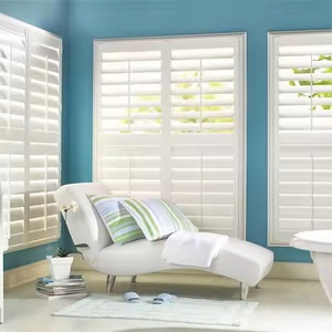 Sang trọng tùy chỉnh ngang có thể điều chỉnh Rèm gỗ thật PVC được xây dựng trong cài đặt đồng bằng kỹ thuật đẹp bóng râm - Product Image 2