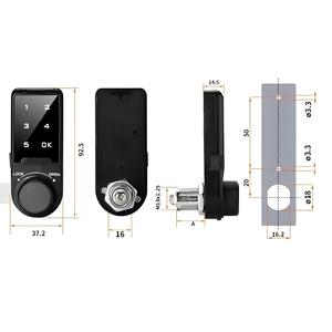 מנעול נעילת סיסמה אלקטרונית ללא מפתח <span class=keywords><strong>5</strong></span> ספרות שילוב מנעול מצלמה עבור מגירת ארון תיבת דואר מנעולים אלקטרוניים לנעולים - Product Image 6