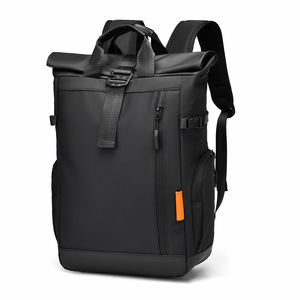 Men's New Fashion Foldable Roll-Top Casual <b>Backpack</b> <b>Waterproof</b> Outdoor Sports and Travel <b>Backpack</b> with Zipper Closure - Product Image 5
