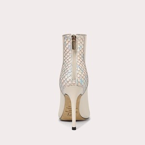 Bottines à talons hauts pointus pour femmes, avec cristaux, couleur <span class=keywords><strong>beige</strong></span> clair, collection automne, par l'usine Lily Wei - Product Image 4