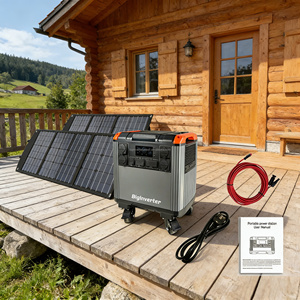 Générateur solaire BIGINVERTER 4000W, centrale électrique portable pour cabane, vie hors réseau, alimentation de secours à domicile et charge par panneaux solaires sur balcon - Product Image 1