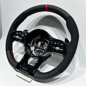 Volante Deportivo Personalizado de Cuero para Mercedes-Benz <span class=keywords><strong>AMG</strong></span> GT63S W212 W221 W222 W205 W204 <span class=keywords><strong>C220</strong></span> GLC63 CLA S63 GLC W907 - Product Image 4