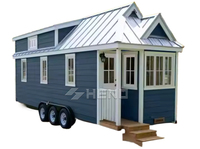 Mobil-home de camping extérieur à 2 étages, préfabriqué, mobile, pour utilisation en voiture ou comme villa, structure en acier léger, design contemporain 4