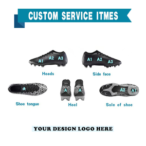 Fabricant de chaussures de football personnalisées OEM bottes de <span class=keywords><strong>futsal</strong></span> crampons de football noir pour entraînement intérieur extérieur FG pour hommes - Product Image 6