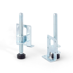 Có thể điều chỉnh 0-3inch Chiều cao đồ nội thất levelers chân với vòng nhựa cơ sở & VUÔNG gắn tấm cho tủ, ghế, Bàn, Bàn - Product Image 1