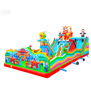 Château gonflable sur le thème de Voyage en Terre des Ondes, trampoline extérieur pour enfants, parc d'attractions extérieur, château gonflable carré - Product Image 1