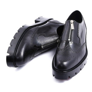 Zapatos de hombre para negocios - Zapatos de cuero con grabado de brocado, zapatos de cuero con punta en estilo inglés para hombre, zapatos Oxford de suela gruesa. - Product Image 3
