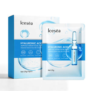 Masque facial sérum ampoule à l'acide hyaluronique OEM – Hydratation intense, hydratation longue durée, lisse la peau terne et sèche - Product Image 1