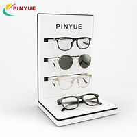 Présentoir de Comptoir en Acrylique Transparent à Niveaux pour Lunettes, avec Logo Personnalisé, pour Magasin d'Optique et Présentation de Lunettes de Soleil en Magasin de Détail