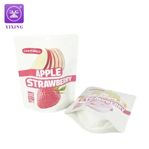 Yixing Custom Different Specifications Plastic Packaging Bag For Strawberry Mango Dried Fruit Snack Stand Up Pouch With Zipper