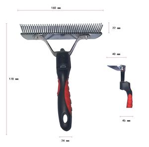 초대형 긴 머리 골든 리트리버 허스키 애완 동물 개 푸들 털 제거 흘리기 갈퀴 빗 - Product Image 1