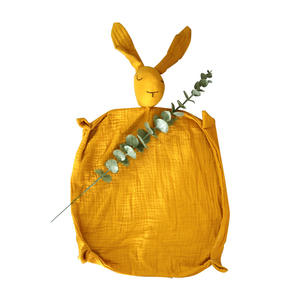 Nouvelle Arrivée Offre Spéciale Couverture de Sécurité pour Bébé 100% Coton <span class=keywords><strong>avec</strong></span> Tête de Lapin, Jouet Apaisant pour Nouveau-nés, Cadeau, Service OEM - Product Image 1