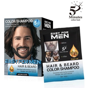 venta al por mayor de Color fácil de Amoníaco libre bigote tinte ennegrecimiento barba champú de Color <span class=keywords><strong>para</strong></span> los <span class=keywords><strong>hombres</strong></span> - Product Image 1