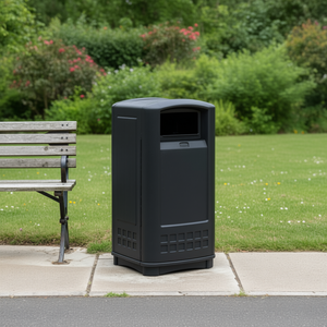 Cestino per rifiuti Landmark Jr 132 L Nero per uso esterno - Product Image 3