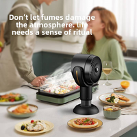 Hotte de bureau intelligente stérilisation par ions négatifs désodorisation filtre à air échappement de fumée pratique pour machine à fumer chaude