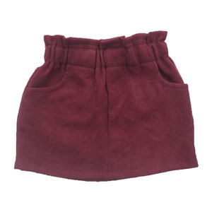 कपास कॉर्डडोरो बेबी गर्ल बच्चों के बच्चे बच्चे उच्च कमर वाले इलास्टिक कॉर्ड स्कर्ट - Product Image 5