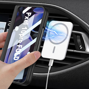 For Google <strong>Pixel</strong> 10 ProFold Magnetic Luxury High-End Hard Shell Phone Case Wireless Charging Stand <strong>Foldable</strong> Screen Compatibility - Product Image 4