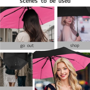 Promotional Wholesale Fashion 21/27/30 Inch Windproof and UV Resistant Fully-<b>automatic</b> Opening and Closing 3-fold <b>Umbrella</b> - Product Image 6