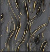 Papier peint PVC floral moderne avec particules dorées, imperméable, pour murs de fond d'hôtel