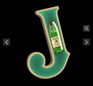 Индивидуальный акриловый светодиодный ночной клуб Jameson виски VIP сервис бутылка для ведущего оптом