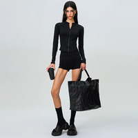 Personnalisé sans couture femmes entraînement Gym Fitness course à pied sport à manches longues Yoga veste à glissière athlétique Slim Fit hauts culture Yoga vestes