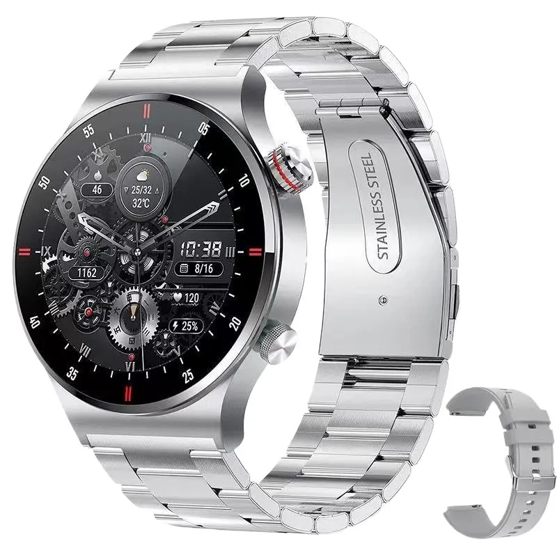 QW33 Round NFC Smart watch contapassi contapassi contapassi BT chiamata Smart orologio salute