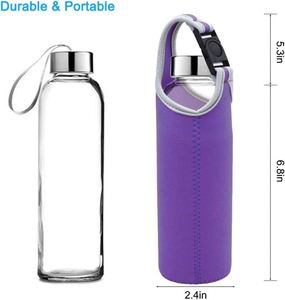 Pochette de transport personnalisée en néoprène avec poignée pour bouteille ou gobelet, compatible avec les bouteilles d'eau sportives de 16 oz à 21 oz - Product Image 5