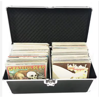 Étui rigide en aluminium de haute qualité pour 200 disques vinyles 7'' avec accessoires premium, sacs et étuis durables pour CD