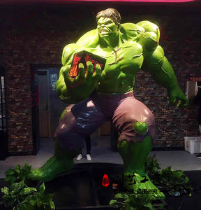 <span class=keywords><strong>Figurine</strong></span> articulée du célèbre film <span class=keywords><strong>Marvel</strong></span>, en résine, en fibre de verre, taille réelle, homme musclé, Hulk - Product Image 1