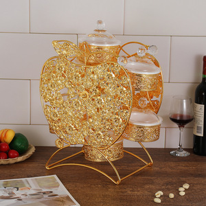 Exquisite Rotating-pattern Acrylic Dry-fruit Box Snack Tray Light Luxury Style <strong>Serving</strong> <strong>Plate</strong> for Living Room Wholesale Available - Product Image 1