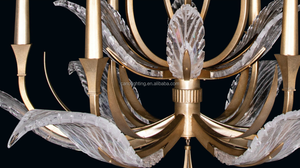 <span class=keywords><strong>Lustre</strong></span> antique doré, style classique minimaliste rustique, lampe à bougies pour grandes pièces, style ferme noir pour salle à manger - Product Image 5