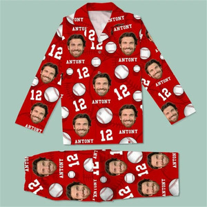 Drop Shipping Langarm Damen Pyjama Leichte, entspannende Nachtwäsche Personal isiertes Pyjama Set für den ganzen Nacht komfort - Product Image 5