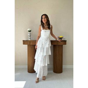 Vestido Rosa de Tirantes Cruzados en la Espalda para Niñas de las Flores, Venta al por Mayor - Product Image 5