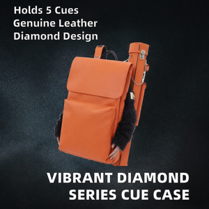 Étui de transport pour 5 queues de billard en cuir microfibre Orange Pool, format 1/2 - Product Image 2