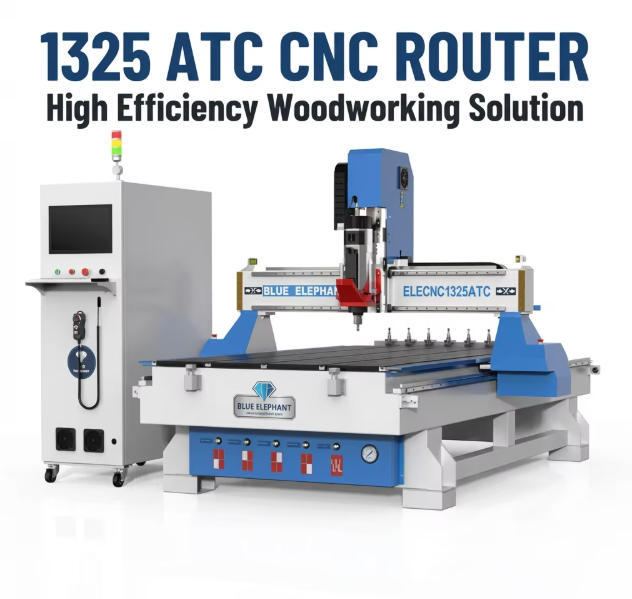 CE-certified CNC ATC 1325 CNC 4*8 ft Wood Router Carving Machine with Linear Tool Magazines for Making Wooden Door