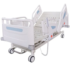 Manual Hospital Bed Stainless Steel Adjustable Height ICU Nursing Bed - Product Image 1