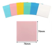 Blocs-notes adhésifs vierges roses imperméables en PET personnalisables