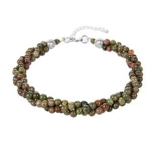 Pulsera de Piedras Preciosas Sueltas con 3 Hileras de Gemas Naturalmente Retorcidas - Product Image 3